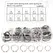 100-Piece Stainless Steel Circlip Kit, External/Internal Fixing, C-Type Circlip Lock, Circlip Set, Hole, Shaft, Washer