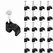 100pcs Cable Clamps Nail in Cable Clips, Black Round Ethernet Cable Wall Clips Cable Tacks Coax Cable Clip Speaker Wire Clips