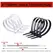 Self-locking plastic nylon tie 100 PCS black 5x300cable tie fastening ring4x200 cable tie zip wraps strap nylon cable tie set