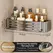 Suction Cup Perforation-Free Space Aluminum Bathroom Storage Shelf Bathroom Triangle Basket Wall Hanger Bathroom Corner Storage