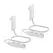 Flat-Face Outlet Extender with 3 Receptacles, Ultra-Thin Wall Plate Plug with Cord Extender and 3-Outlet Power Strip,1650W，125V