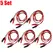 1-20Set Red Black Alligator Clips DIY Test Leads Double-ended Crocodile Test Clips for Multimeter Measure Tool Lead Connector