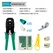 RJ45 Crimper Lan Tester Tool Set Ethernet Cable Stripper Punch Down Tool RJ45 RJ11 Connectors 12 in 1 Cabling Repair Set