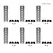 6PCS Universal Type 35mm Aluminum Slotted DIN Rail for C45 DZ47 Terminal Blocks Contactor Din Rail Terminal Blocks With sheath