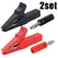 Alligator Clip with Banana Plugs Set No Welding Fully Insulated Safety Electrical Test Crocodile Clips Connector for Multimeter