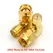 1PC SMA to SMA Connector 90 Degree Right Angle RPSMA Male to RP SMA Female Adapter for WIFI Antenna / FPV RF Converter Gold