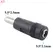1 Piece Connector For DC Power Adapter Connector Plug Conversion Head Jack Female Socket 5.5*2.5/2.1mm Turn to Male 5.5*2.1/2.5m