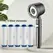 New High Pressure Water Saving Filter Shower Head 5 Modes Handheld Shower Head One Button Stop Bathroom Accessories Set