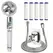 360° Rotating Turbine Fan Handheld Shower Head High Pressure Water Saving Spray Shower Filter Bathroom Accessories