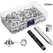 Grommet Tool Kit 100 Sets Grommets Eyelets 6mm 10mm 12mm 14mm Inside Diameter Silver for Clothes Shoes Bag Leather Crafts DIY