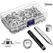 Grommet Tool Kit 100 Sets Grommets Eyelets 6mm 10mm 12mm 14mm Inside Diameter Silver for Clothes Shoes Bag Leather Crafts DIY