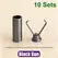 10 Sets Metal Cord End Locks Rope Ends Stopper Clips for Shoelaces Bags Garment  Lanyard DIY Crafts