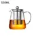 1pc Glass Teapot Heat Resistant Borosilicate Clear Tea Kettle with Removable Stainless Steel Infuser Kettle Kung Fu Teaware Set