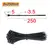 100 PCS Self-locking Plastic Nylon Tie 100 PCS Black Cable Tie Fastening Ring Cable Tie Zip Wraps Strap Nylon Cable Tie Set