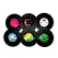Set of 6 Colorful Retro Vinyl Record Disk Coasters for Drinks Vinyl Record Coaster Set Coffee Table Decor