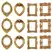 12pcs Vintage Mini Picture Frames Elegant Golden Tone Baroque Resin Wall Mounted Display Cases Wedding Christmas Home Decor