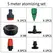 Fog Nozzles Irrigation Kit 5M-20M Garden Automatic Spray Misting Plant Watering System with 4/7 PE Hose and Connector