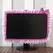 Lace Fabric Computer Frame Cover Monitor Screen Dust Cover With Elastic Pen Pocket Bow Home Decorations