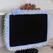 Lace Fabric Computer Frame Cover Monitor Screen Dust Cover With Elastic Pen Pocket Bow Home Decorations