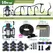Garden 5/8mm PE Hose Sprayer Kit W/60W Self-priming Pump 20cm Universal Brass Nozzle Misting Watering System for Gazebo Plants