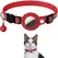 Cat AirTag Holder Collar Breakaway Reflective Strips Adjustable Kitten Collar Waterproof Cat Bell Collar Pet Air Tag Case Collar