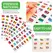 6 Sheets World Flag Stickers Self-Adhesive 192 Countries PVC Planner Travel Stickers Face Stickers for Theme Parties Journal