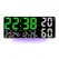 Large Digital Wall Clock with 7Colors Mood Light 2 Alarm TEMP Humidity Date Table Clock 12/24H Timing Countdown LED Alarm Clock