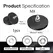 STC22/31/43/66/88 Rubber Coated Magnet Anti Scratch Magnet Coated Base with Threaded Stud for Light Bar Camera Solar Panel