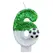 New 0-9 Number Birthday Candles original two color gradual change Football style birthday cake digital party candle decoration
