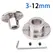 3mm 3.17mm 4mm 5mm 6mm 6.35mm 7mm 8mm 10mm 11mm 12mm Rigid Flange Coupling Motor Guide Shaft Coupler Motor Support Connector