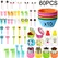 Mini Fruit Forks For Children Kids Cute Animal Food Picks Snack Toothpicks With Vegetable Cutter Set Silicone Lunch Box Dividers