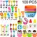 Mini Fruit Forks For Children Kids Cute Animal Food Picks Snack Toothpicks With Vegetable Cutter Set Silicone Lunch Box Dividers