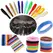 KIYUE 12 Pcs Puppy Whelping Collars Newborn Pet Collars Soft Adjustable ID Bands Puppy ID Collars For Newborn Pet Dog Cat