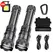 Ultra Bright LED Flashlight 2000LM Type-C Rechargeable Long Range Zoom Tactical Torch Outdoor Emergency Camping Fishing Lantern