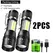 Portable Rechargeable LED Flashlight with Pen Clip Zoomable Waterproof Torch with Side Light Outdoor Camping Emergency Lantern