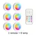 RGB LED Under Cabinet Lights with Remote Control Battery Powered Wireless Dimmable Night Lamp LED Lights for Home Wardrobe Light
