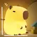 Cute Capybara Night Light Cute Cartoon Silicone Creative Bedside Sleep Night Lamp Room Decor Birthday Christmas Gift