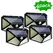 12Pack 100 LED Solar Wall Lamp With 3 Modes Security Motion Sensor Outdoor Waterproof Solar Lights for Yard Garage Deck Garden