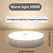 White/Warm Light Magnetic Night Light with Motion Sensor, 3-6M Detection, Rechargeable Dimmable LED Lamp for Bedroom Closet