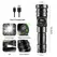 Super Bright LED Flashlight Rechargeable Zoomable Digital Display Tactical Light Waterproof Camping Outdoor Handheld Spotlight