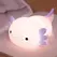 Night Light for Kids,Cute Purple Axolotl Lamp ,LED Squishy Nursery Nightlight,  Soft Silicone Novelty Animal Bedside Lamp