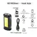 Portable COB Magnetic Work Light Rechargeable LED Flashlight Super Bright Camping Waterproof Car Repair Lamp with Brackets