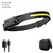 Induction Headlamps COB LED Sensor Head Lamp Built-in Battery Flashlight USB Rechargeable Head Torch 5 Lighting Modes Headlight
