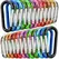 100Pcs New Aluminum Alloy Carabiner Outdoor Spring Snap Clip Water Bottle Hooks Keychain Climbing Camping Hiking Quickdraws Tool
