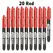 6 PCS Permanent Marker Pen Manga Drawing Markers Black Blue Red Waterproof Ink Sketch Pens Stationery Art School Supplies