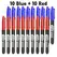 6 PCS Permanent Marker Pen Manga Drawing Markers Black Blue Red Waterproof Ink Sketch Pens Stationery Art School Supplies