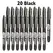 6 PCS Permanent Marker Pen Manga Drawing Markers Black Blue Red Waterproof Ink Sketch Pens Stationery Art School Supplies