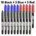 6 PCS Permanent Marker Pen Manga Drawing Markers Black Blue Red Waterproof Ink Sketch Pens Stationery Art School Supplies