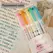 5 Colors/box Double Headed Highlighter Pen Set Fluorescent Drawing Markers Highlighters Pens Art Japanese Cute Pastel Stationery