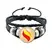 Mega Stone Key Chain Anime Peripheral Creativity Exquisite Fashion Black Leather Rope Buckle Key Chain Trend